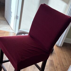 Luxurious Deep Red Chair Covers